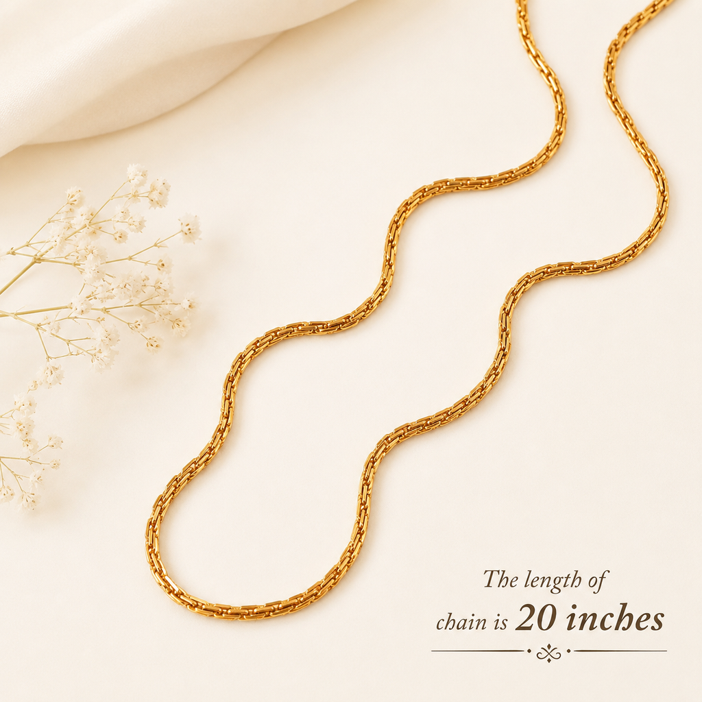 Beautiful gold plated solid chain