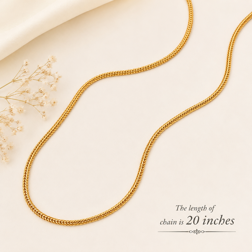 Plain gold plated solid chain