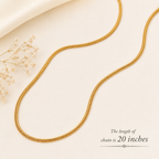 Plain gold plated solid chain