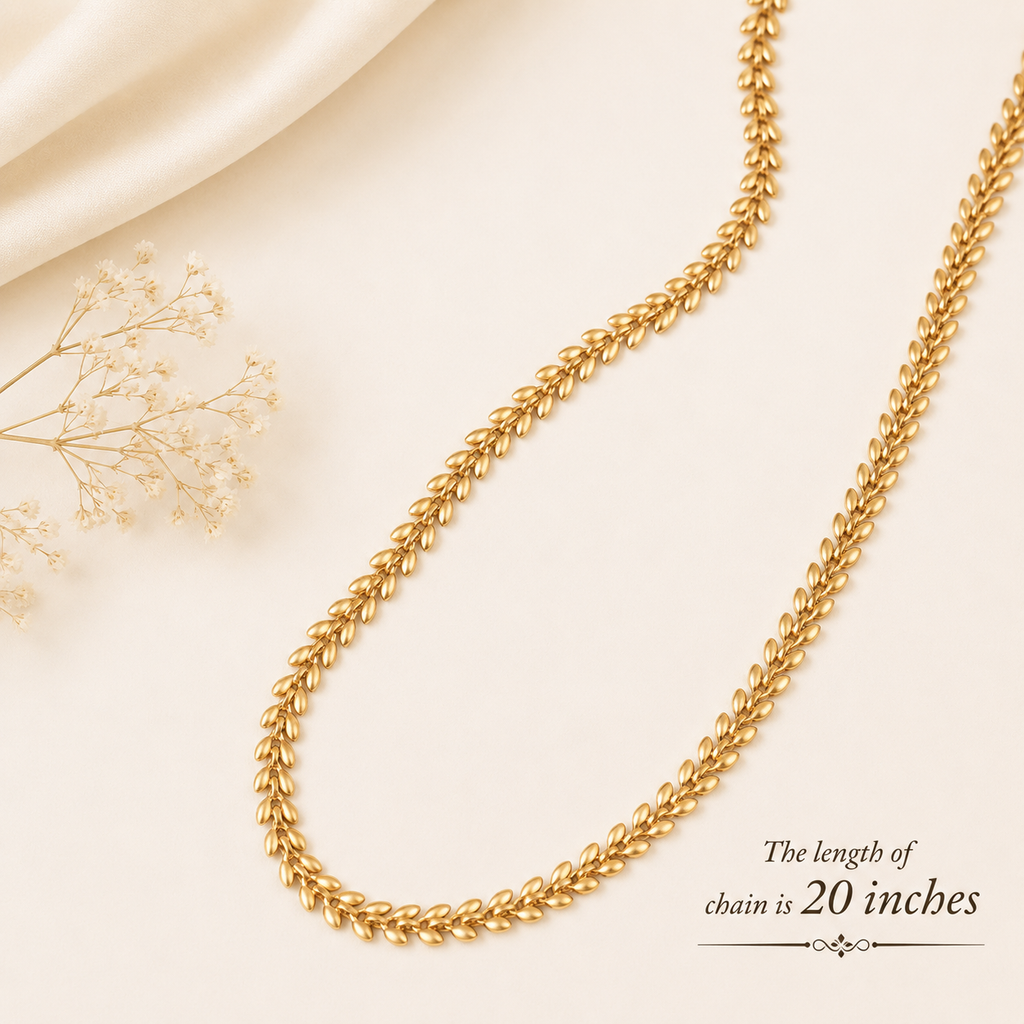 Sleek elegant gold plated chain