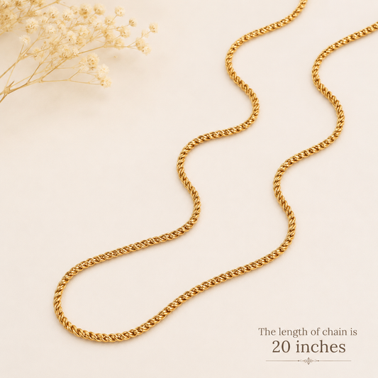 Stunning gold plated spiral chain