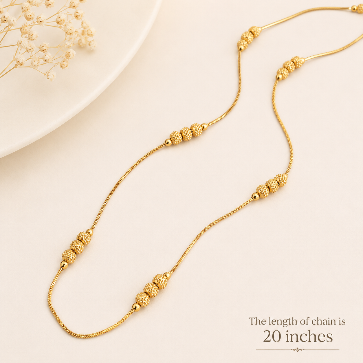 Beautiful three layer gold plated chain