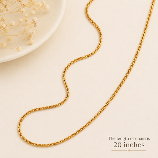 Gold spiral gold plated chain