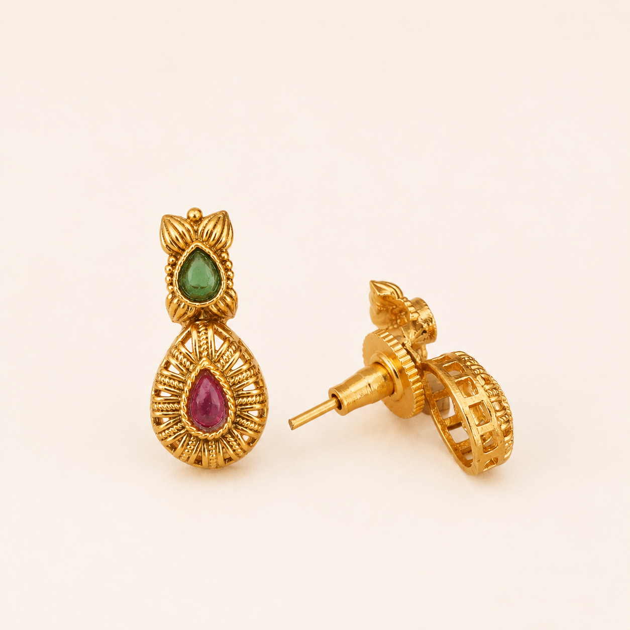 Cute elegant  antique stone gold necklace set