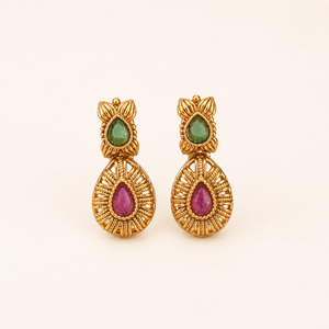 Cute elegant  antique stone gold necklace set