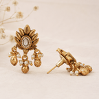 Cute stunning antique gold kundan earring for women