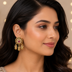 Cute antique gold plated  kundan earring