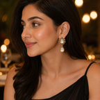 Stunning antique gold kundan earring