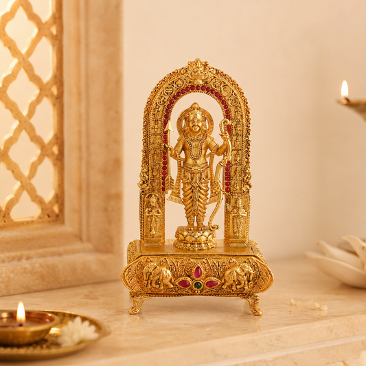 Amazing antique gold lord ram lalla sindoor box I Temple Jewellery