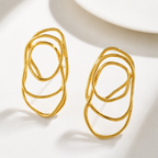 Stunning spiral demi fine gold earring