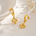 Long gold plated demi fine earring
