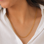 Antique gold plated cable chain