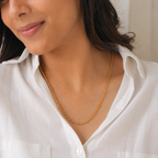 Antique gold plated cable chain