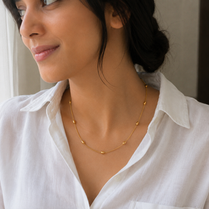 Sleek gold plated solid chain