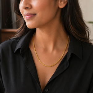 Snake layered gold plated chain