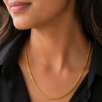 Snake layered gold plated chain