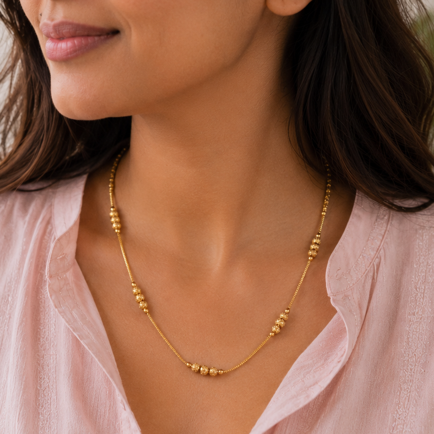 Beautiful three layer gold plated chain