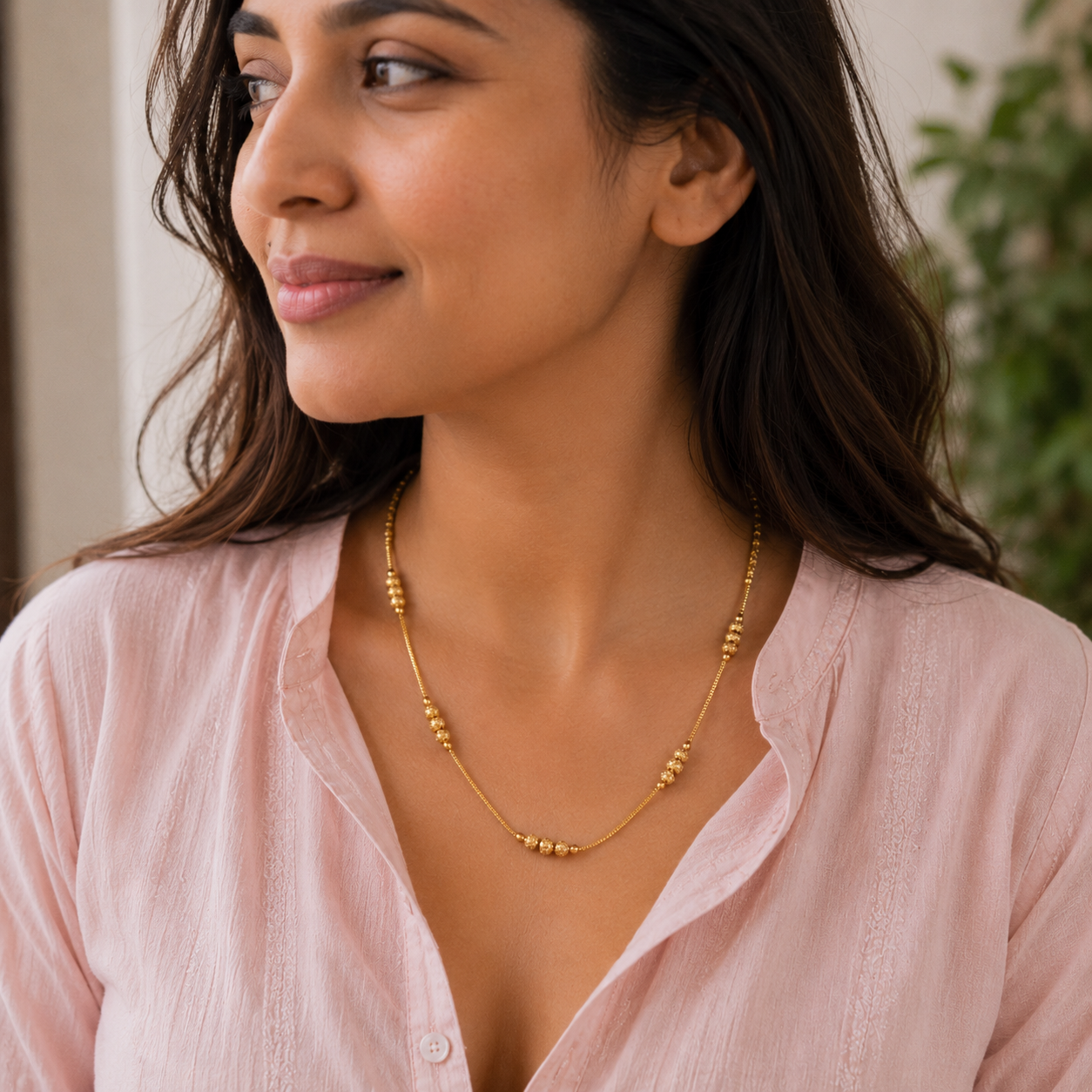 Beautiful three layer gold plated chain