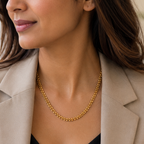 Sleek elegant gold plated chain
