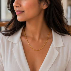 Gold plated link chain