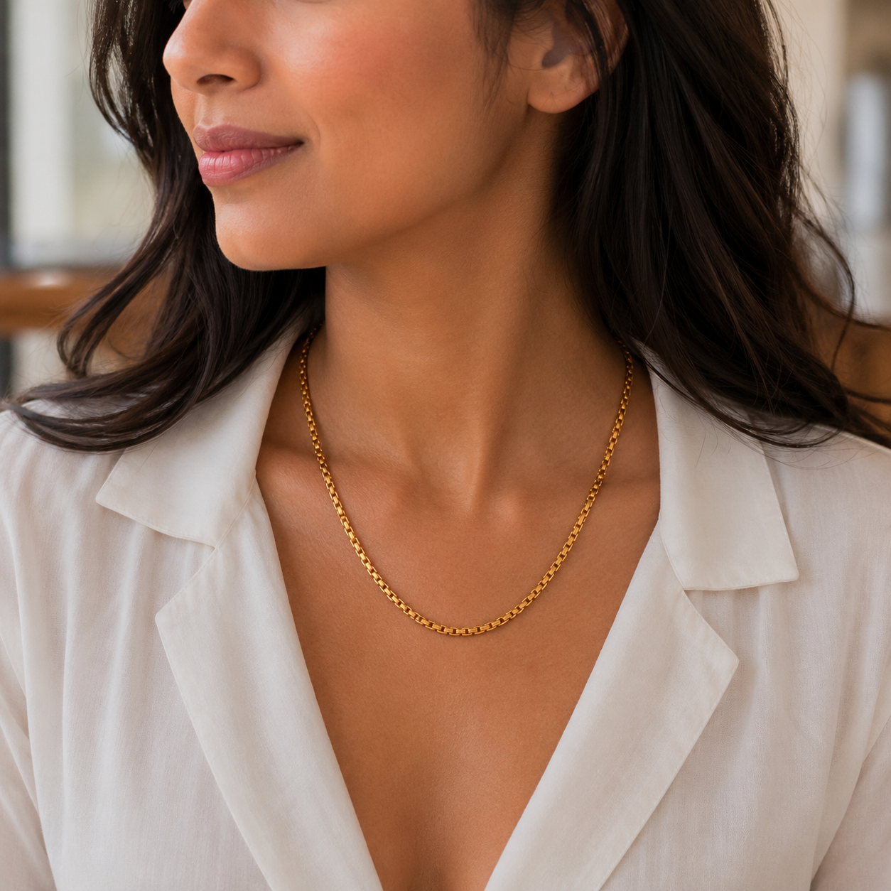 Gold plated link chain