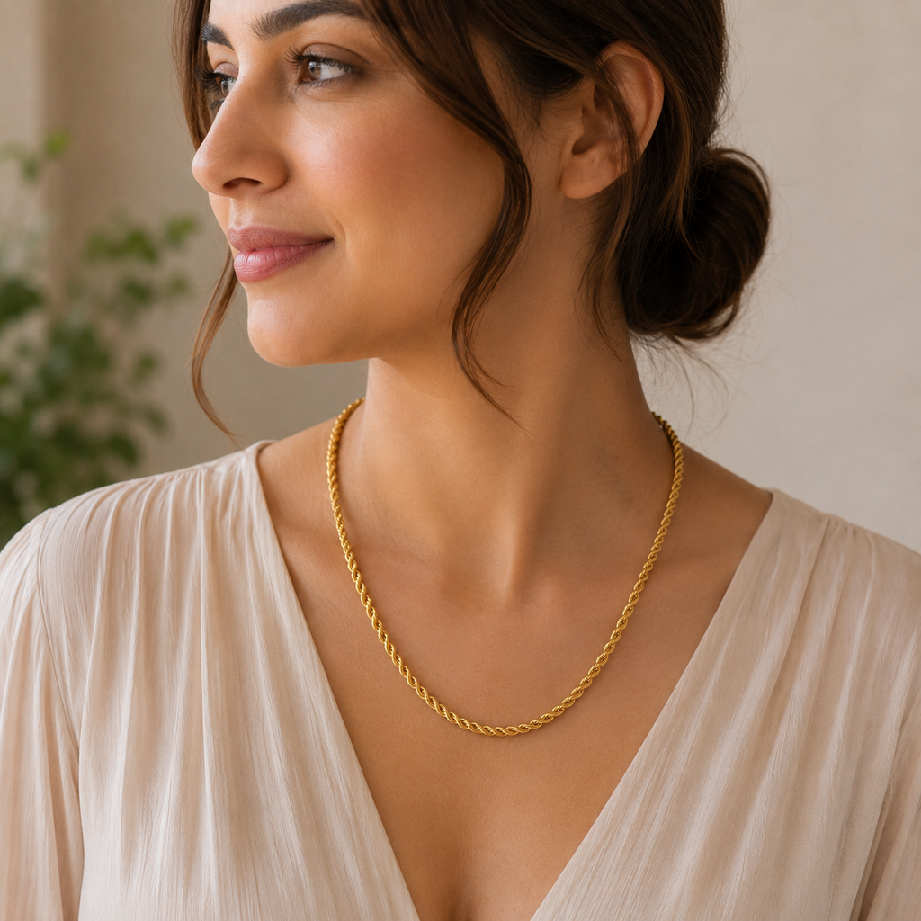 Stunning gold plated spiral chain