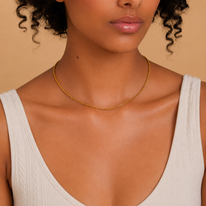 Gold spiral gold plated chain
