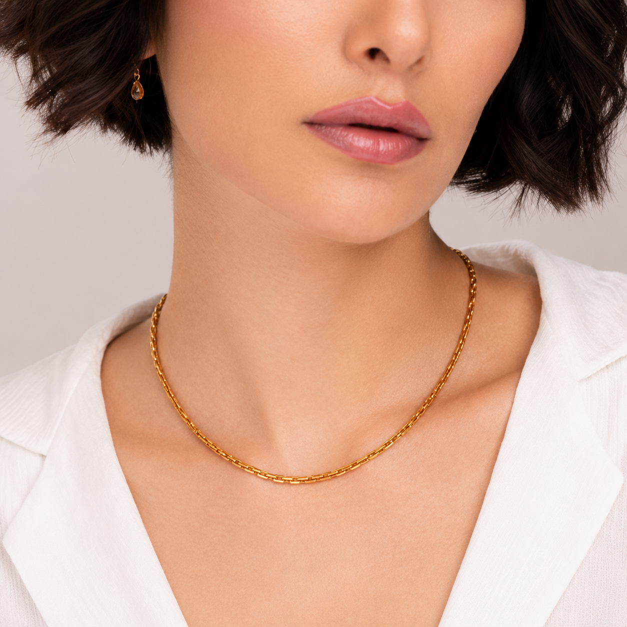 Beautiful gold plated solid chain