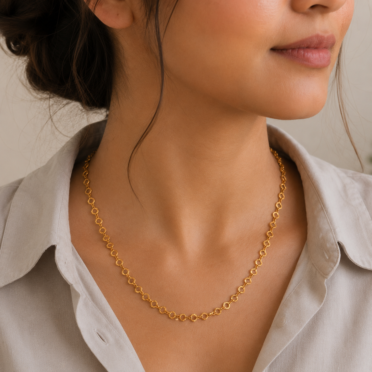Gold plated open chain