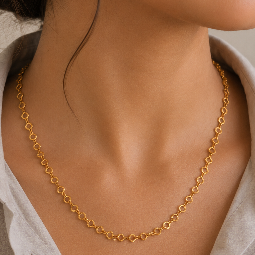 Gold plated open chain