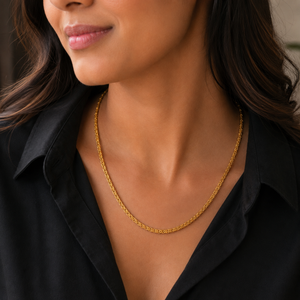 Plain gold plated chain