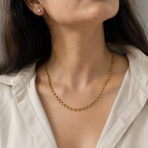 Sleek solid gold plated chain