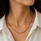 Elegant snake gold plated chain