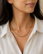 Elegant snake gold plated chain