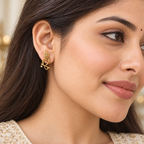 Stunning antique gold krishna stud earring