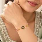 Cute stunning  antique gold stone bracelet