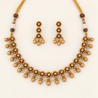 Antique Gold Floral Choker Necklace Set