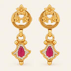 Sleek antique gold necklace set