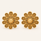 Amazing antique gold floral pendant set