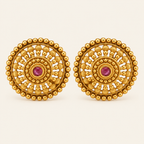 Beautiful floral antique gold pendant set