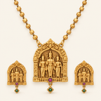 Stunning antique gold ram sita pendant set