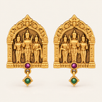 Stunning antique gold ram sita pendant set