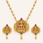 Beautiful maa lakshmi antique gold pendant set