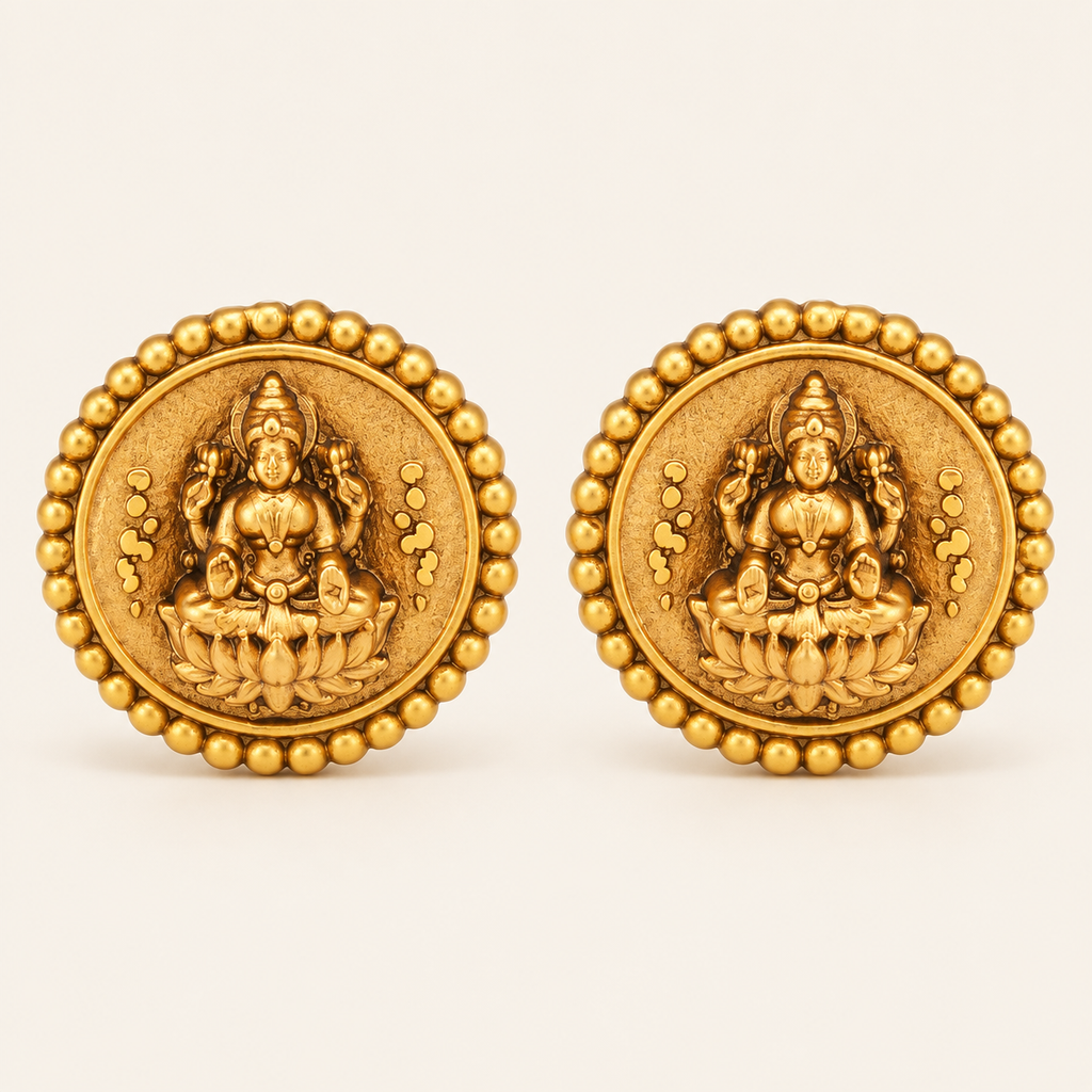 Stunning antique gold maa lakshmi mangalstura set