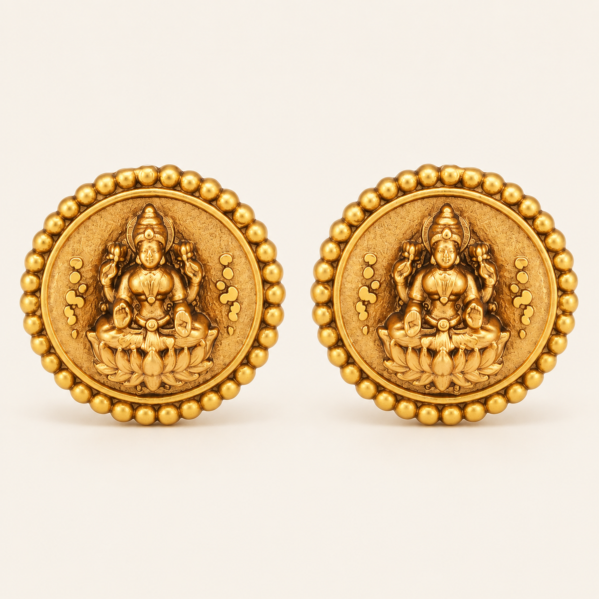 Stunning antique gold maa lakshmi mangalstura set