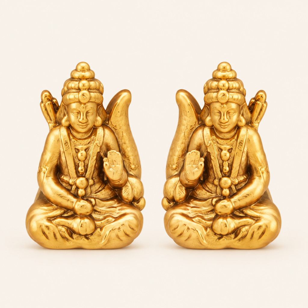 Traditional antique gold ram sita infinity mangalstura set