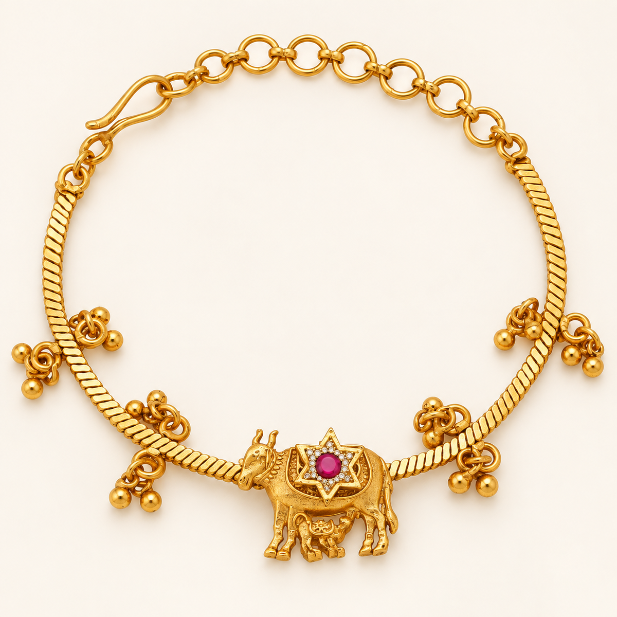 Stunning antique gold Kamdhenu Kripa Bracelet