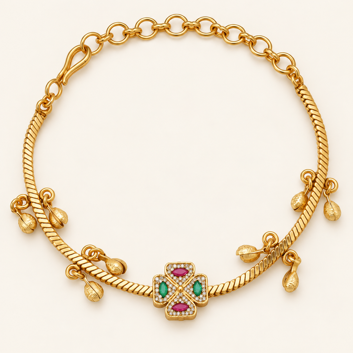 Beautiful antique gold stone bracelet