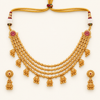Beautiful antique gold layer necklace set