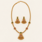 Antique Gold Stone Necklace Set